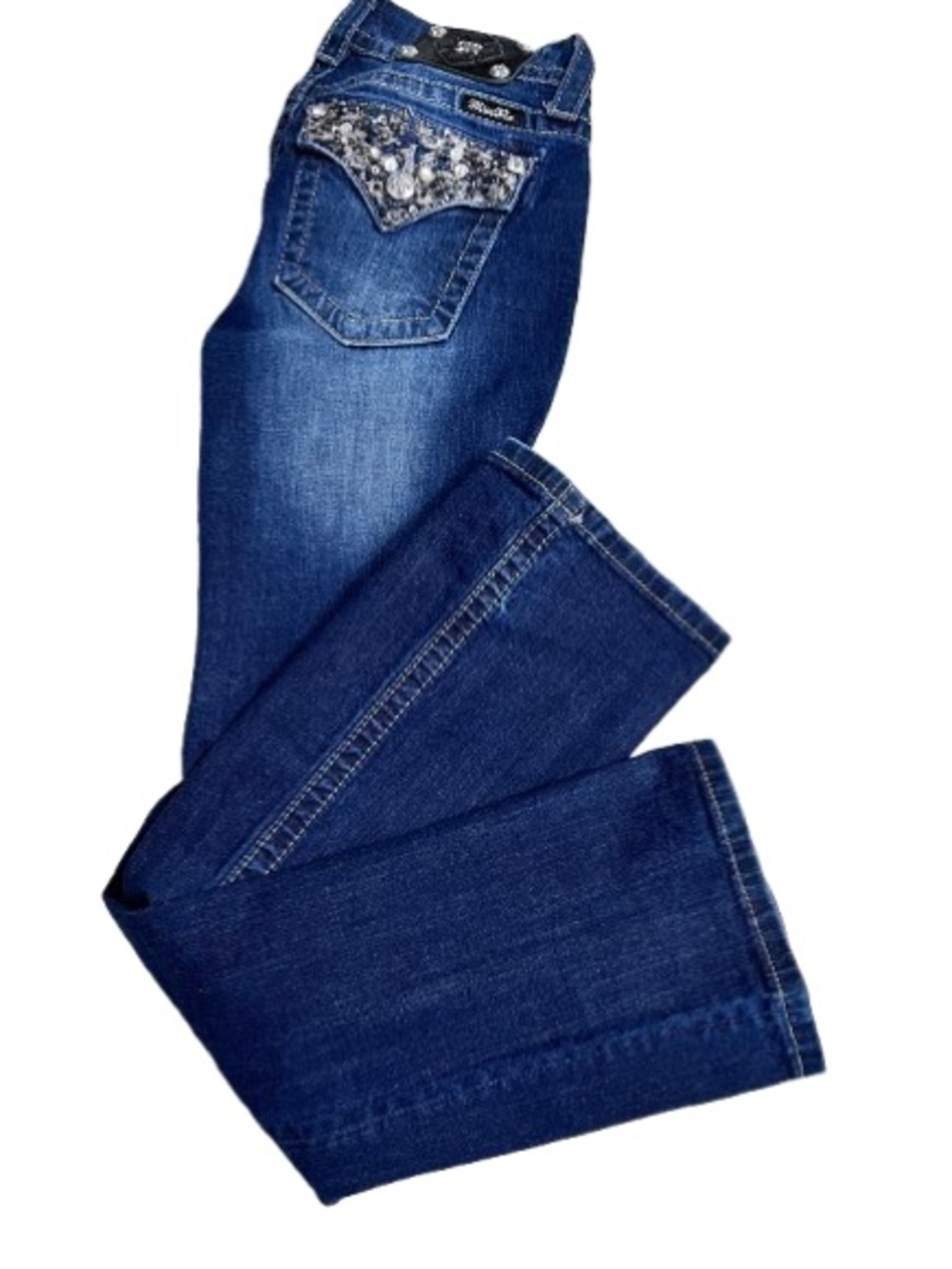 Miss Me Mid Rise Boot Jeans Size 27 - Picture 2 of 11